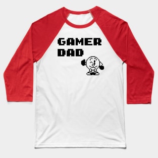 Gamer Dad Pac-Man Design Baseball T-Shirt